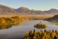 Blejsko jezero pozimi.