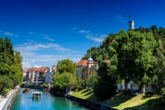 Ljubljana, promet na Ljubljanici.